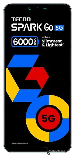 Tecno Spark Go 5G Full Front Image.